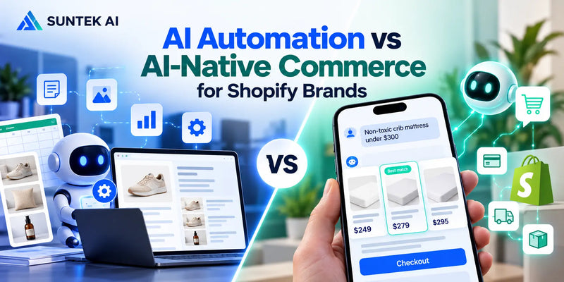 AI Automation vs AI-Native Commerce for Shopify Brands